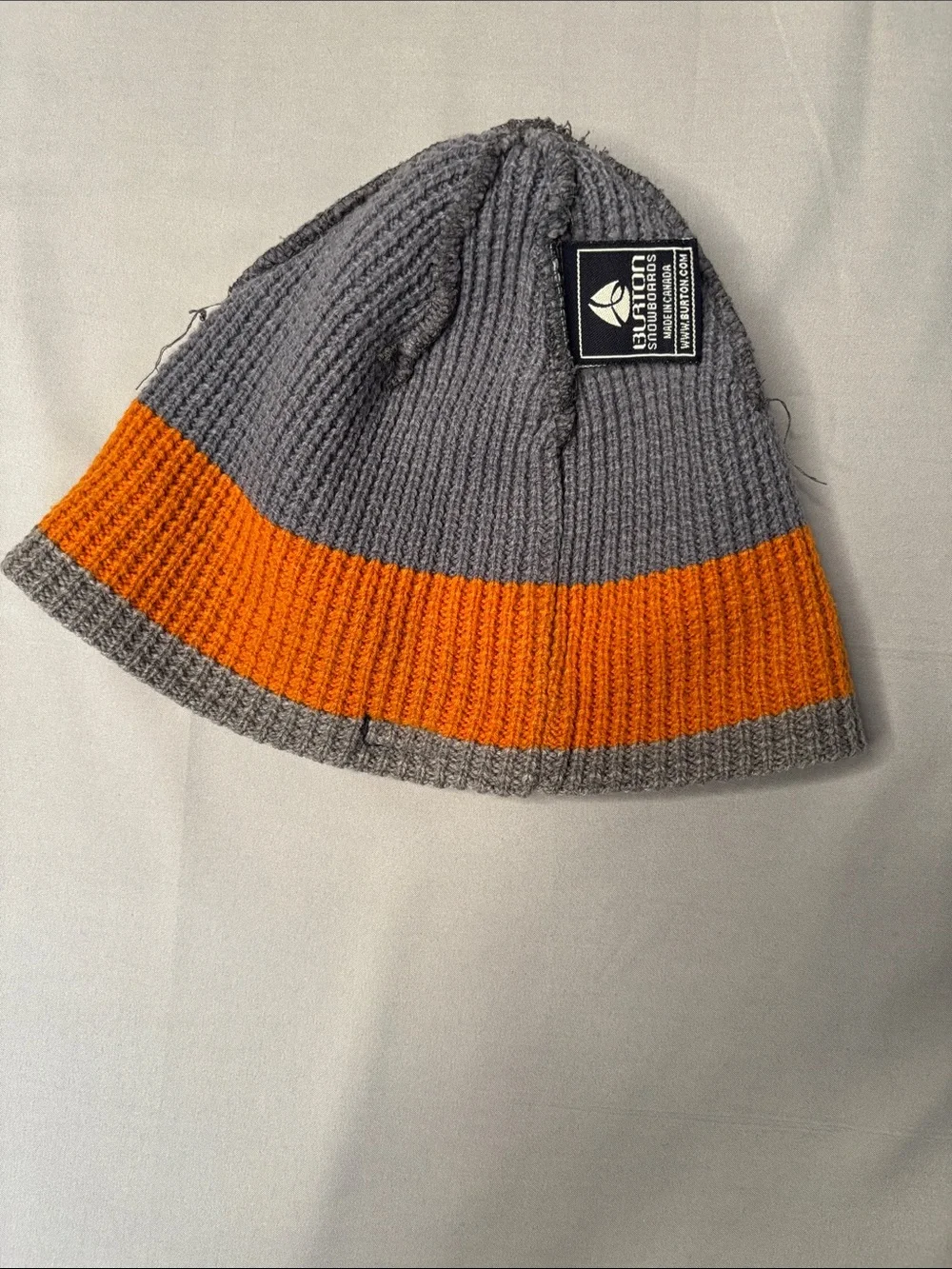 Burton Snowboards Kids Youth Lavender Orange Grey Stripe Beanie